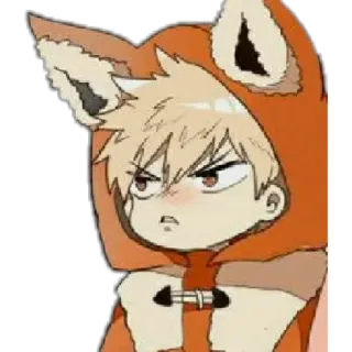 😋 Bakugo My Hero Academia anime, Bakugo, My Hero Academia, manga, character, fox telegram sticker
