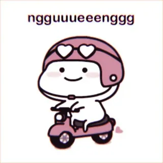 🦋 ngguuueeenggg Cartoon, Roller, Süß, Herz, Helm, Kawaii whatsapp sticker