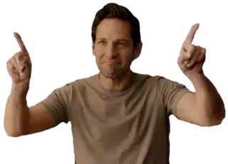 😉 paul rudd, pointer, acteur, homme, comédien, drôle telegram sticker