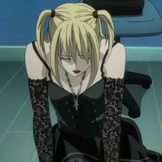 🍎 Misa Amane Death Note Anime, Mangá, Misa Amane, Death Note, Gótico, Renda, Maria Chiquinha telegram sticker