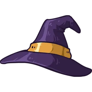 🌠 witch, hat, halloween, magic, purple, wizard, fantasy telegram sticker