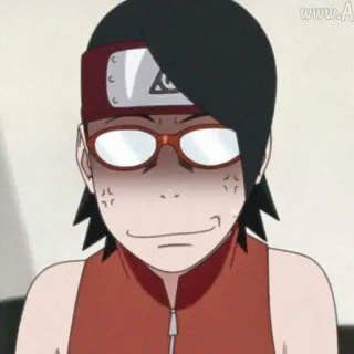 😑 Sarada Uchiha Naruto anime, sarada, naruto, uchiha, bravo, engraçado telegram sticker