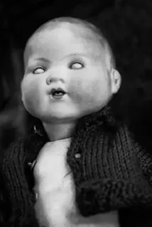 🌟 doll, creepy, vintage, antique, scary, horror, toy, old telegram sticker