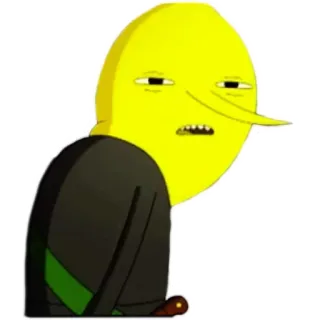 😑 Lemongrab Adventure Time cartoon, character, animation telegram sticker