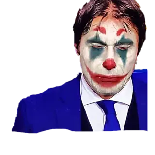 🤡 palhaço, maquiagem, retrato, homem, joker, disfarce telegram sticker