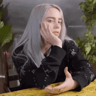 🕷 Billie Eilish Billie Eilish, cantora, celebridade, retrato, mulher, estrela pop telegram sticker