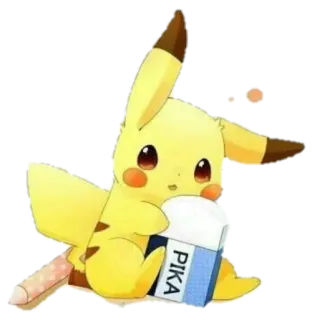 ✏️ Pikachu Pokemon ปิกาจู, โปเกมอน, ยางลบ, อนิเมะ, การ์ตูน telegram sticker