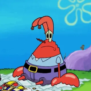 🍔 Mr. Krabs SpongeBob SquarePants dessin animé, Mr Krabs, Bob l'éponge, personnage, crabe telegram sticker