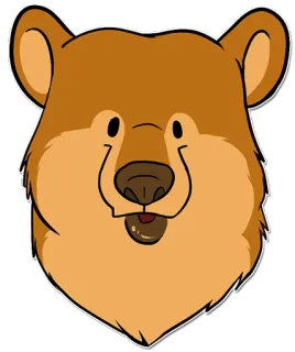😙 熊, 动物, 卡通, 可爱, 贴纸, 哺乳动物 telegram sticker