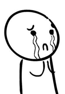 😭 triste, chorando, desenho animado, emoção, lágrimas, expressão whatsapp sticker