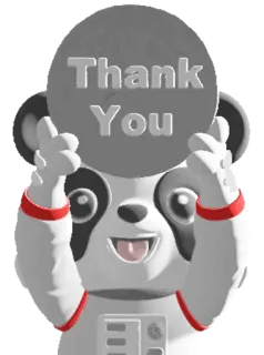 🙏 Thank You grazie, panda, astronauta, apprezzamento, carino, gratitudine, spazio whatsapp sticker