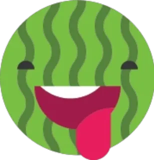 😎 Wassermelone, Emoji, Obst, Essen, Sticker, Cartoon whatsapp sticker