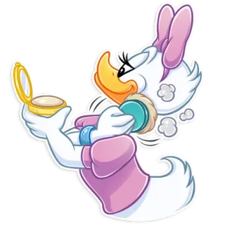 💄 Daisy Duck Desenho animado, Disney, Pato, Margarida, Maquiagem, Cosméticos telegram sticker