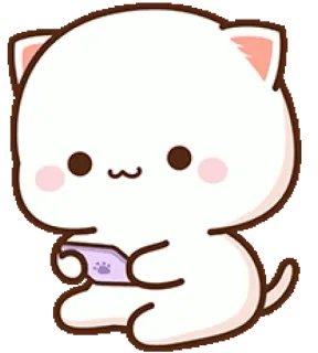 📱 Katze, kawaii, niedlich, Tier, Spiel, Gaming telegram sticker