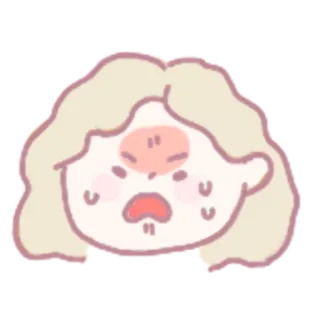 🤬 Desenho animado, Rosto, Expressão, Chateado, Chorando, Triste, Emocional telegram sticker