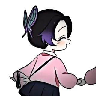 🧚‍♀ Shinobu Kocho Demon Slayer anime, demon slayer, shinobu kocho, butterfly, chibi telegram sticker