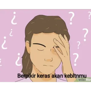 🙂 Berpikir keras akan kebItnmu 考えてる, ストレス, はてなマーク, 混乱 telegram sticker