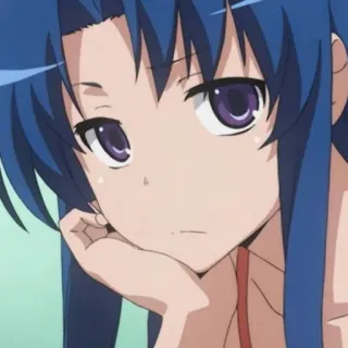 💜 anime, girl, blue hair, toradora, ami kawashima telegram sticker