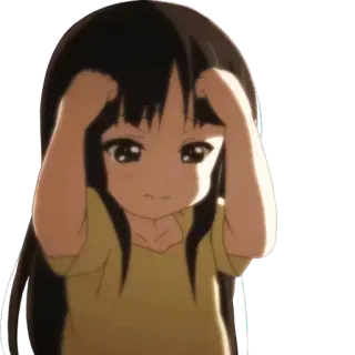 😭 Anime, Garota, Desenho animado, Fofo, Personagem whatsapp sticker