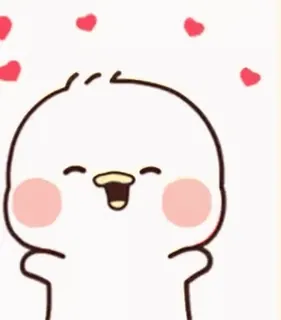 ⭐ imut, kartun, bahagia, hati, kawaii, burung telegram sticker