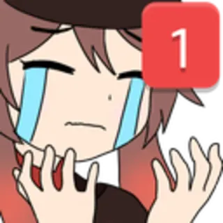 🌸 triste, piangendo, anime, notifica telegram sticker