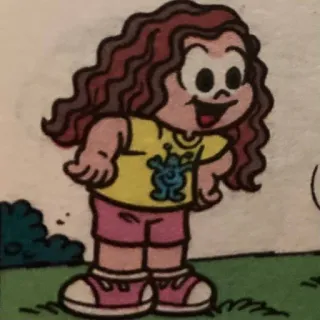 😄 Magali Monica's Gang Magali, Turma da Mônica, kartun, karakter, Brasil, komik telegram sticker