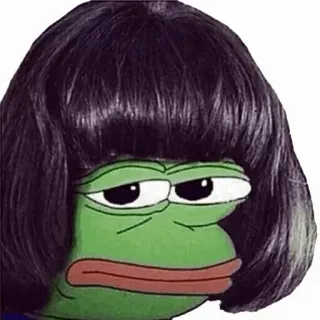 📎 Pepe the Frog Pepe, Rana, Meme, Triste, Internet, Corte bob whatsapp sticker