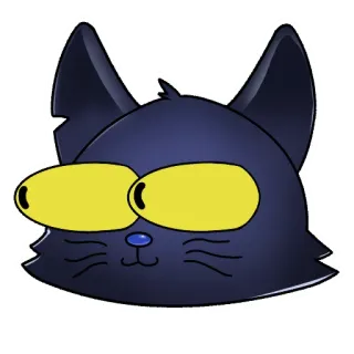 👀 gato, dibujo animado, pegatina, animal telegram sticker