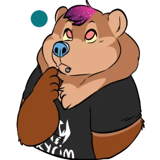 🗻 Skyrim SKYRIM urso, video game, Skyrim, desenho animado, furry telegram sticker