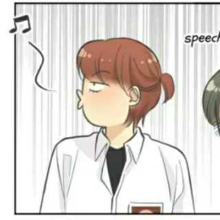 🎧 speech cartoon, girl, speech bubble telegram sticker