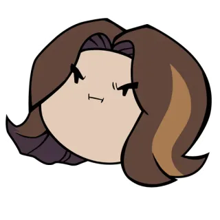 😔 en colère, dessin animé, agacé, frustré, expression, personnage, humeur telegram sticker
