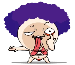 🏴 卡通, 角色, 冒犯, 幽默, 手势, 奇怪 telegram sticker