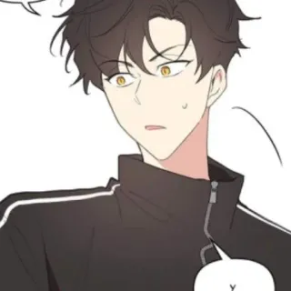 🐈‍⬛ y homme, cartoon, personnage, animé, dessin whatsapp sticker
