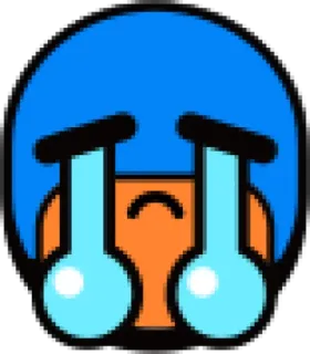 😭 ร้องไห้, เศร้า, น้ำตา, อิโมจิ, ความรู้สึก telegram sticker