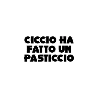 😀 CICCIO HA FATTO UN PASTICIO italian, text, mess, mistake whatsapp sticker