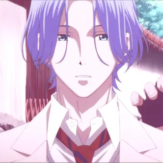 🧊 Langa Hasegawa SK8 the Infinity anime, manga, sk8 the infinity, langa hasegawa, character, purple hair telegram sticker