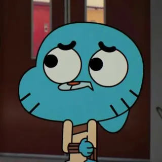 🎒 Gumball The Amazing World of Gumball Cartoon, animiert, Gumball, The Amazing World of Gumball, Charakter, traurig whatsapp sticker