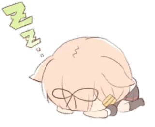 😴 ZZZ dormir, anime, mignon, endormi, zzz, fatigué whatsapp sticker