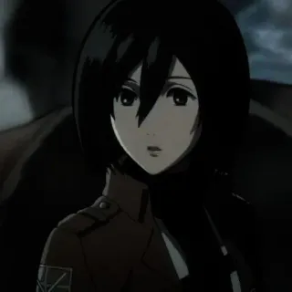 Mikasa Ackerman @jovva_nca telegram stickers
