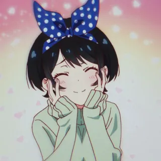 😍 Ruka Sarashina Rent-A-Girlfriend anime, dễ thương, gái, kawaii, cười, vui vẻ whatsapp sticker