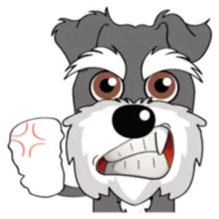 😡 perro, enfadado, dibujos animados, pegatina telegram sticker