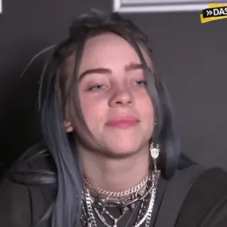 🕸 Billie Eilish cantante, celebrità, Billie Eilish, ritratto, popstar telegram sticker