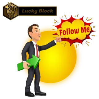 👉 Lucky Block Follow Me arrow, follow, business, man, gesture, luck, block, pointing telegram sticker