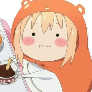 😚 Umaru Doma Himouto! Umaru-chan аниме, мультфильм, персонаж, umaru, himouto umaru-chan, милый, каваи telegram sticker