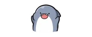 🦈 dessin animé, mignon, requin, personnage, animal, dessin telegram sticker