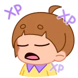 ⭐ sleepy, tired, drowsy, anime, cartoon, expression, napping telegram sticker