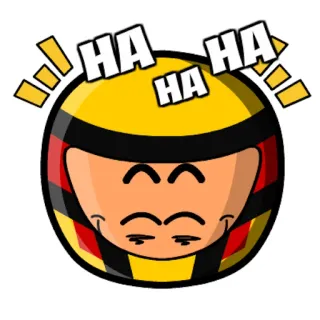 😂 HA HA HA 絵文字, 面白い, 笑い, 笑顔, ヘルメット, 漫画 telegram sticker