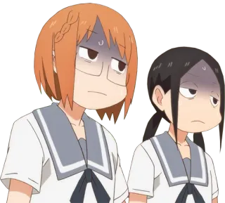 😒 Anime, Ekspresi, Tidak setuju, Bosan, Kartun, Manga, Karakter, Seragam telegram sticker