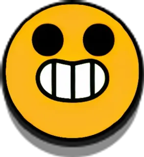 😁 絵文字, 黄色, 顔, 笑顔, 歯 telegram sticker