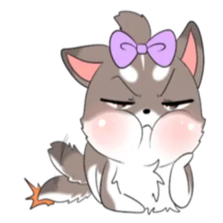 😡 cane, cartone animato, carino, arrabbiato, adesivo, animale telegram sticker